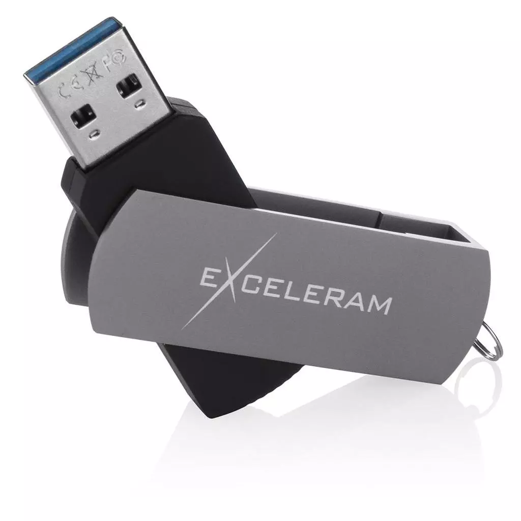 USB флеш накопитель eXceleram 128GB P2 Series Gray/Black USB 3.1 Gen 1 (EXP2U3GB128) - 2 USB флеш накопитель eXceleram 128GB P2 Series Gray/Black USB 3.1 Gen 1 (EXP2U3GB128) - 2