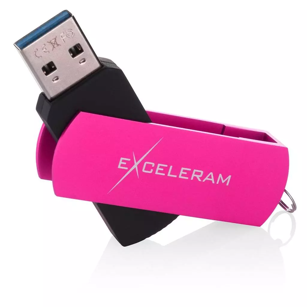 USB флеш накопитель eXceleram 128GB P2 Series Rose/Black USB 3.1 Gen 1 (EXP2U3ROB128) - 2 USB флеш накопитель eXceleram 128GB P2 Series Rose/Black USB 3.1 Gen 1 (EXP2U3ROB128) - 2