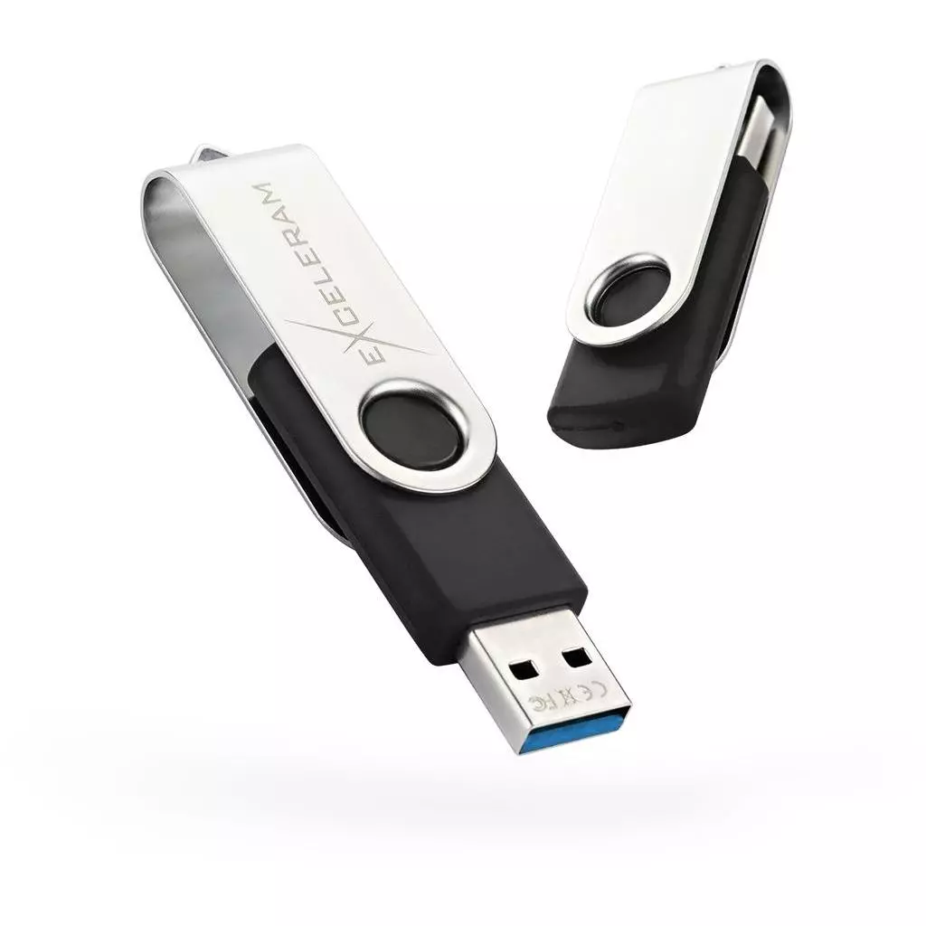 USB флеш накопитель eXceleram 32GB P1 Series Silver/Black USB 3.1 Gen 1 (EXP1U3SIB32)