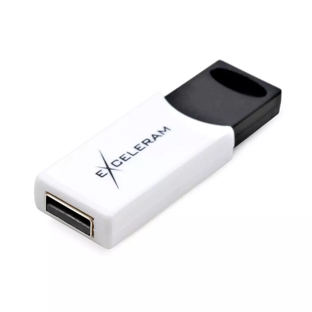 USB флеш накопитель eXceleram 64GB H2 Series White/Black USB 2.0 (EXU2H2W64) - 2