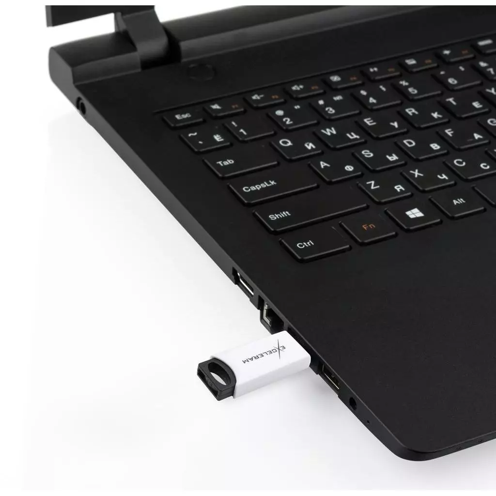 USB флеш накопитель eXceleram 64GB H2 Series White/Black USB 2.0 (EXU2H2W64) - 4