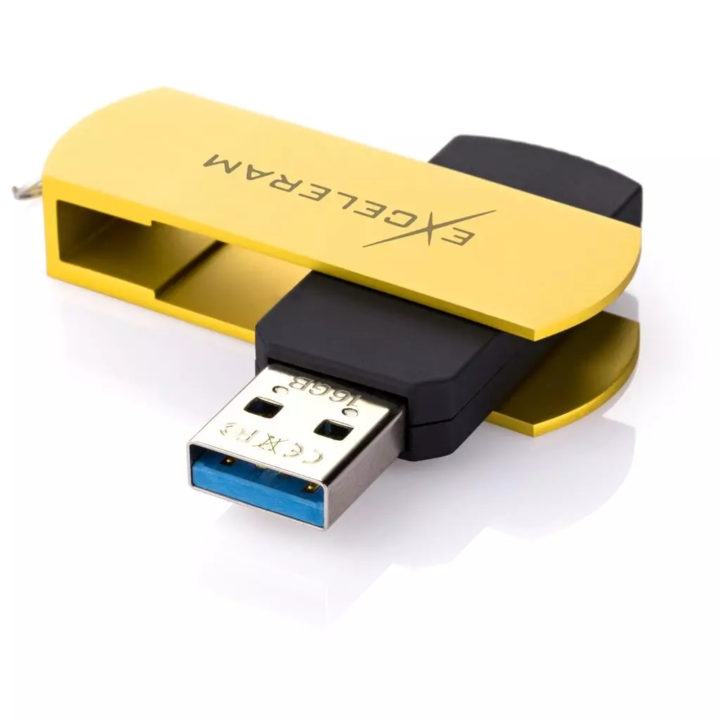 USB флеш накопитель eXceleram 16GB P2 Series Yellow2/Black USB 3.1 Gen 1 (EXP2U3Y2B16) - 1 USB флеш накопитель eXceleram 16GB P2 Series Yellow2/Black USB 3.1 Gen 1 (EXP2U3Y2B16) - 1