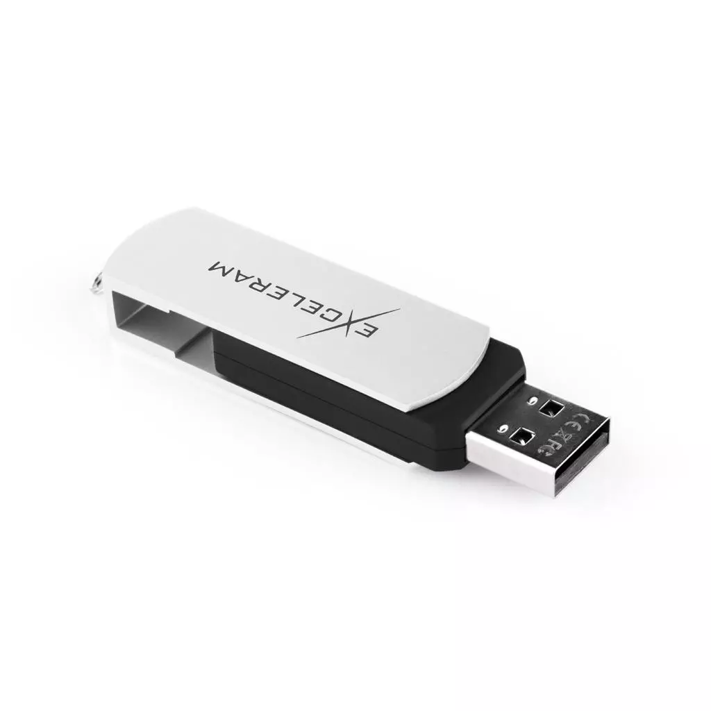USB флеш накопитель eXceleram 64GB P2 Series White/Black USB 2.0 (EXP2U2WH2B64) - 4