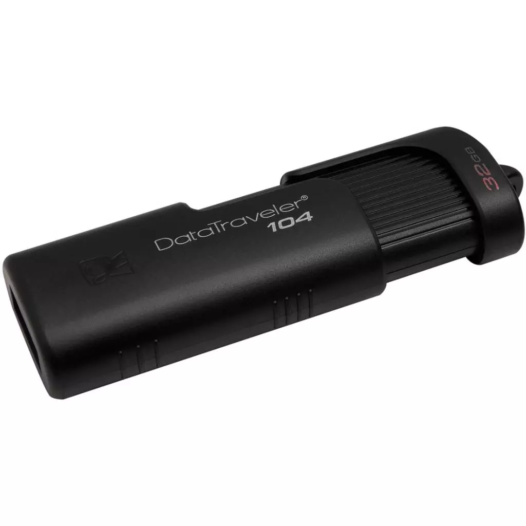 USB флеш накопитель Kingston 32GB DataTraveller 104 Black USB 2.0 (DT104/32GB) - 1