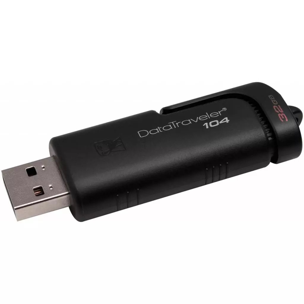 USB флеш накопитель Kingston 32GB DataTraveller 104 Black USB 2.0 (DT104/32GB) - 4