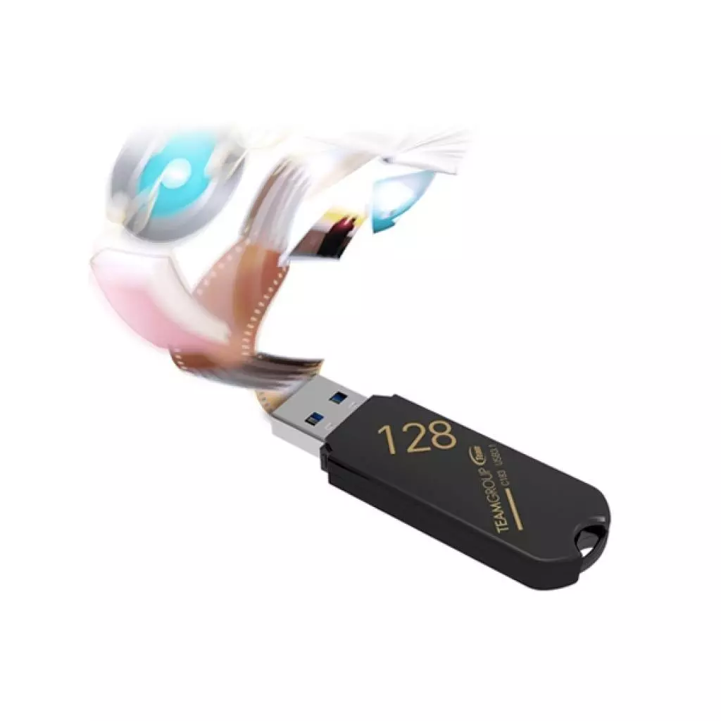 USB флеш накопитель Team 128GB C183 Black USB 3.1 (TC1833128GB01) - 3