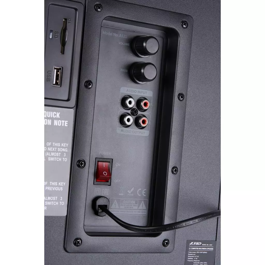 Акустическая система F&D A-521 USB black - 6 Акустическая система F&D A-521 USB black - 6