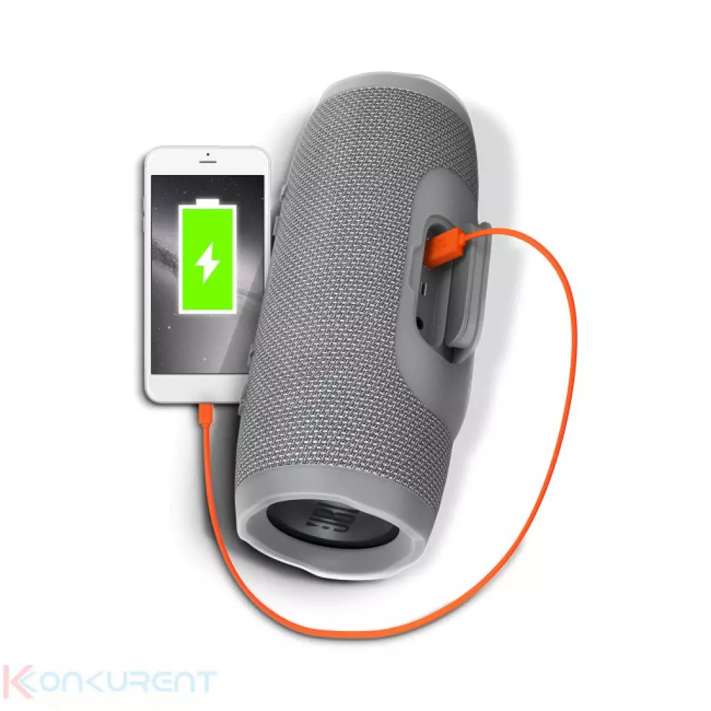 Акустическая система JBL Charge 3 Gray (JBLCHARGE3GRAYEU) - 4 Акустическая система JBL Charge 3 Gray (JBLCHARGE3GRAYEU) - 4