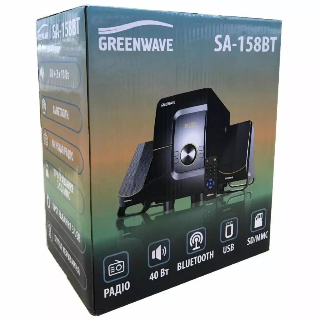 Акустическая система Greenwave SA-158BT Black-orange (R0015303) - 5