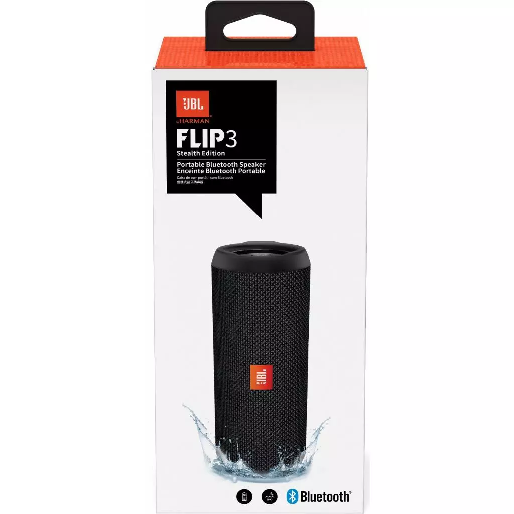 Акустическая система JBL Flip 3 Stealth Edition Black (JBLFLIP3STEALTH) - 5 Акустическая система JBL Flip 3 Stealth Edition Black (JBLFLIP3STEALTH) - 5