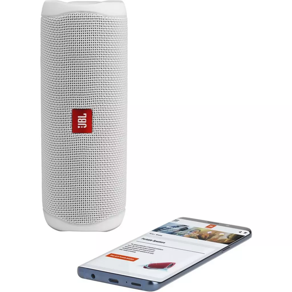 Акустическая система JBL Flip 5 White (JBLFLIP5WHT) - 5 Акустическая система JBL Flip 5 White (JBLFLIP5WHT) - 5