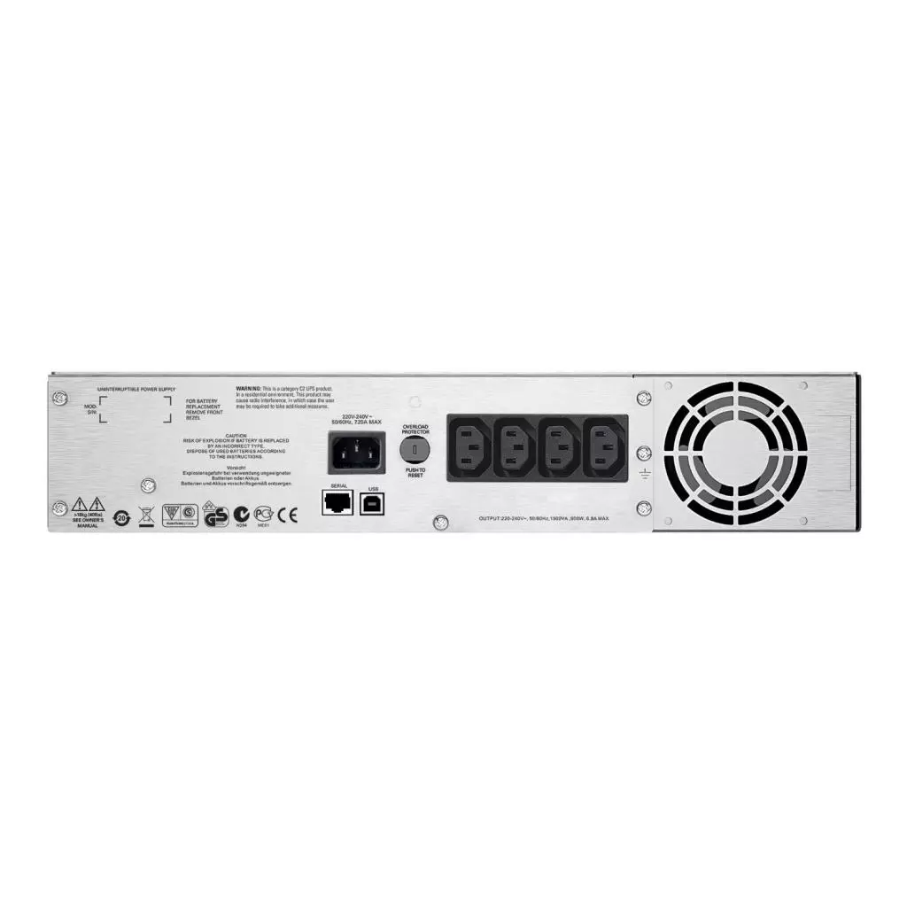 Источник бесперебойного питания APC Smart-UPS C RM 1500VA LCD 230V (SMC1500I-2U) - 3
