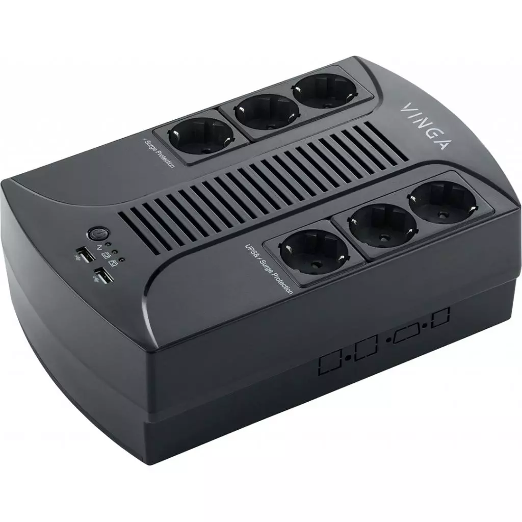 Источник бесперебойного питания Vinga 800VA-PU, 2USB*5V /1A (VPP-800U) - 2 Источник бесперебойного питания Vinga 800VA-PU, 2USB*5V /1A (VPP-800U) - 2