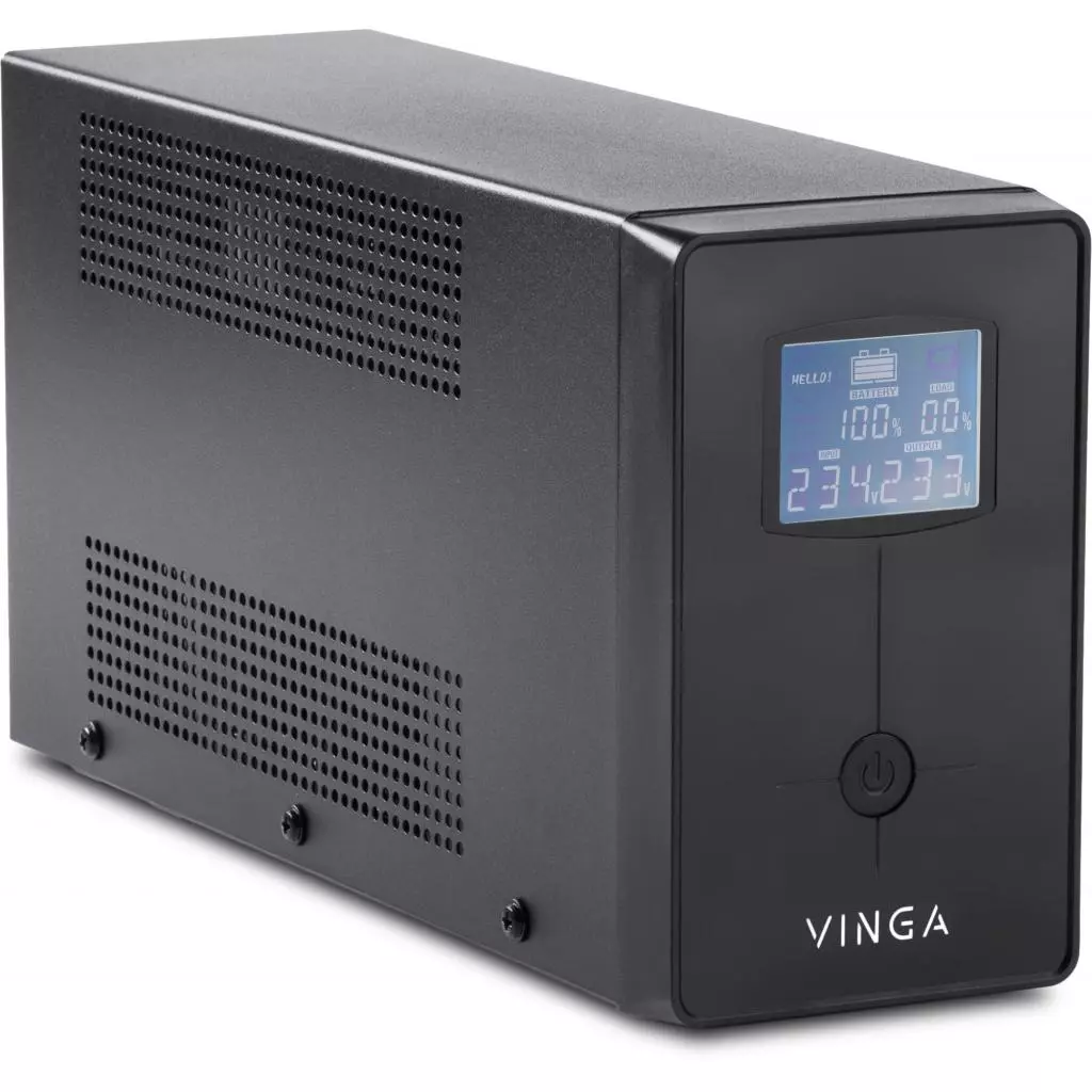 Источник бесперебойного питания Vinga LCD 1200VA metal case (VPC-1200M) - 1 Источник бесперебойного питания Vinga LCD 1200VA metal case (VPC-1200M) - 1