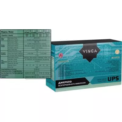 Источник бесперебойного питания Vinga LED 600VA plastic case with USB (VPE-600PU) - 3