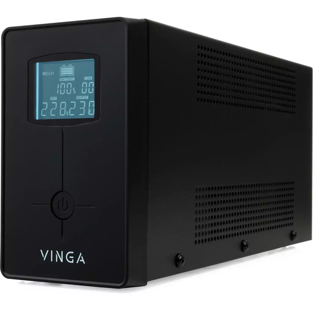 Источник бесперебойного питания Vinga LCD 600VA metal case with USB (VPC-600MU)