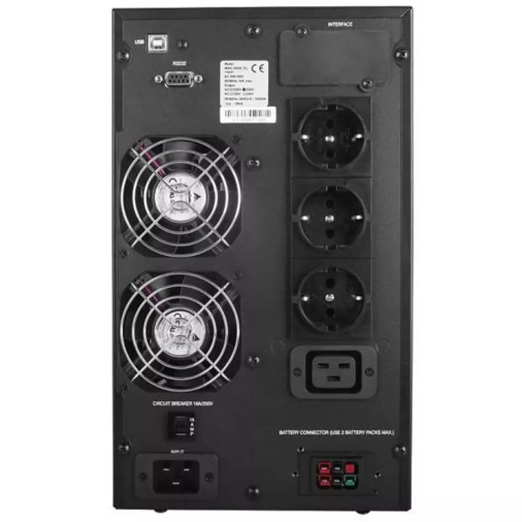 Источник бесперебойного питания Powercom MAC-3K Schuko - 1 Источник бесперебойного питания Powercom MAC-3K Schuko - 1