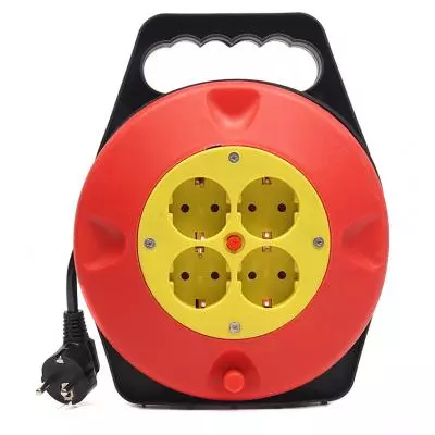 Сетевой удлинитель PowerPlant на катушке 10 м, 4 розетки (JY-2002/10) (PPRA10M100S4) - 1 Сетевой удлинитель PowerPlant на катушке 10 м, 4 розетки (JY-2002/10) (PPRA10M100S4) - 1