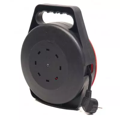 Сетевой удлинитель PowerPlant на катушке 10 м, 4 розетки (JY-2002/10) (PPRA10M100S4) - 3 Сетевой удлинитель PowerPlant на катушке 10 м, 4 розетки (JY-2002/10) (PPRA10M100S4) - 3