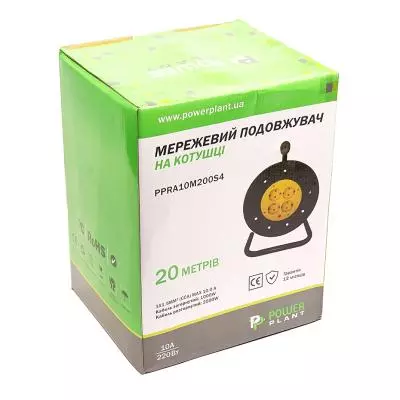 Сетевой удлинитель PowerPlant на катушке 20 м, 4 розетки (JY-2002/20) (PPRA10M200S4) - 4 Сетевой удлинитель PowerPlant на катушке 20 м, 4 розетки (JY-2002/20) (PPRA10M200S4) - 4