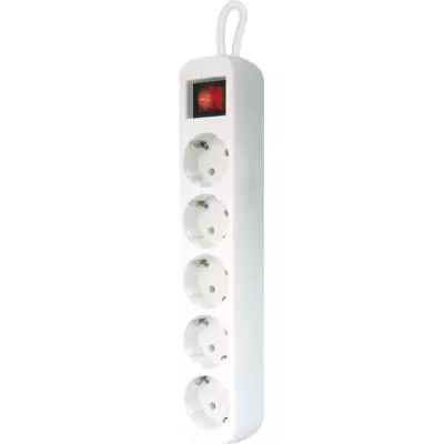 Сетевой удлинитель Defender S530 3.0 m 5 роз switch white (99242) - 1 Сетевой удлинитель Defender S530 3.0 m 5 роз switch white (99242) - 1