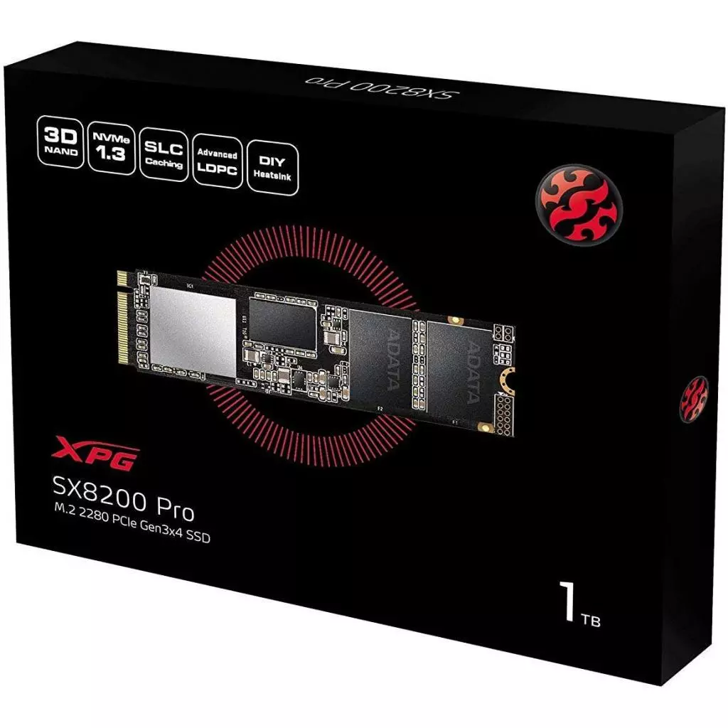 Накопитель SSD M.2 2280 1TB ADATA (ASX8200PNP-1TT-C) - 1 Накопитель SSD M.2 2280 1TB ADATA (ASX8200PNP-1TT-C) - 1