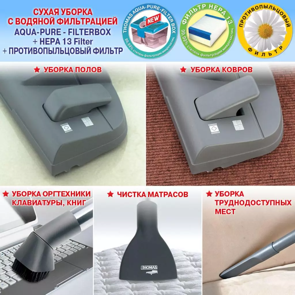 Пылесос Thomas PERFECT AIR ALLERGY PURE (786-526) - 7 Пылесос Thomas PERFECT AIR ALLERGY PURE (786-526) - 7