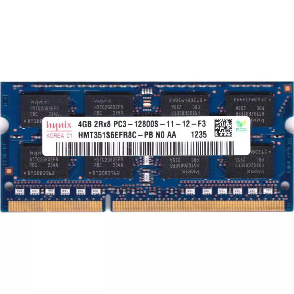 Модуль памяти для ноутбука SoDIMM DDR3 4GB 1600 MHz Hynix (HMT351S6EFR8C-PB)