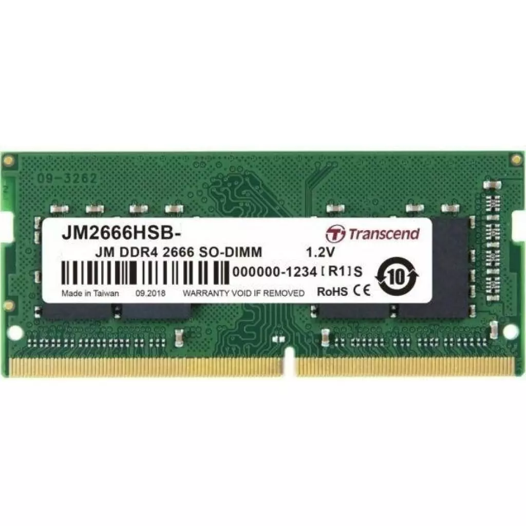Модуль памяти для ноутбука SoDIMM DDR4 16GB 2666 MHz Transcend (JM2666HSB-16G)