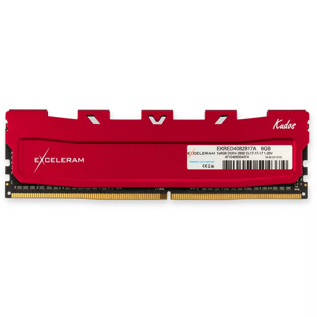 Модуль памяти для компьютера DDR4 8GB 2800 MHz Red Kudos eXceleram (EKRED4082817A)