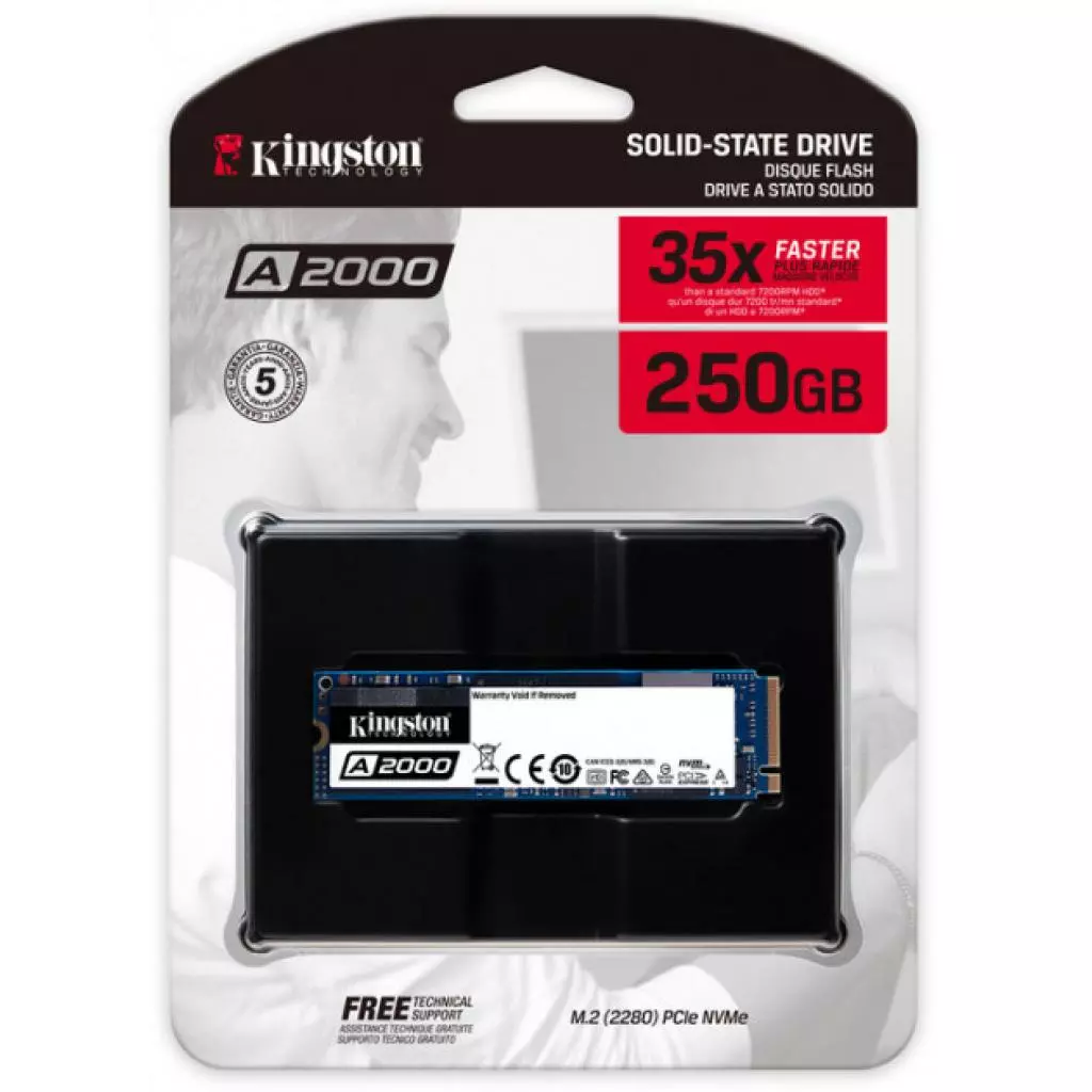 Накопитель SSD M.2 2280 250GB Kingston (SA2000M8/250G) - 3 Накопитель SSD M.2 2280 250GB Kingston (SA2000M8/250G) - 3