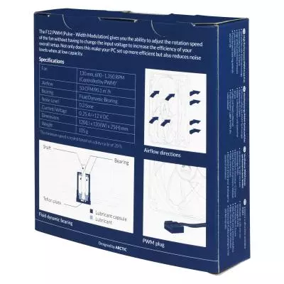 Кулер для корпуса Arctic F12 PWM Rev.2 (AFACO-120P2-GBA01) - 5 Кулер для корпуса Arctic F12 PWM Rev.2 (AFACO-120P2-GBA01) - 5
