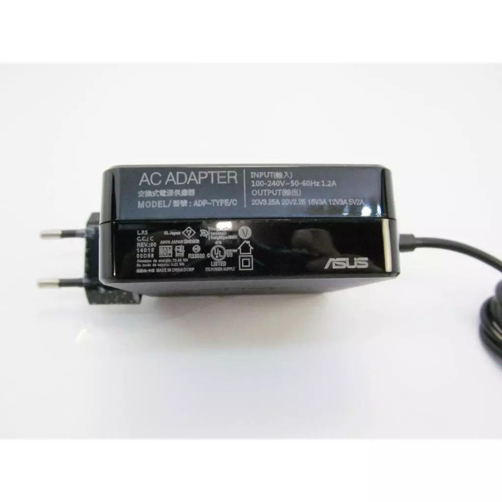 Блок питания к ноутбуку ASUS 65W 20V, 3.25A + 15V, 3A + 12V, 3A + 5V, 2A, разъем USB Type (ADP-TYPE/C / A40242) - 1 Блок питания к ноутбуку ASUS 65W 20V, 3.25A + 15V, 3A + 12V, 3A + 5V, 2A, разъем USB Type (ADP-TYPE/C / A40242) - 1