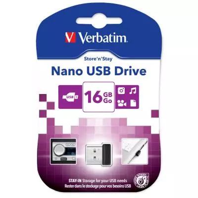 USB флеш накопитель Verbatim 16GB Store 'n' Stay Nano Black USB 2.0 (97464) - 1 USB флеш накопитель Verbatim 16GB Store 'n' Stay Nano Black USB 2.0 (97464) - 1