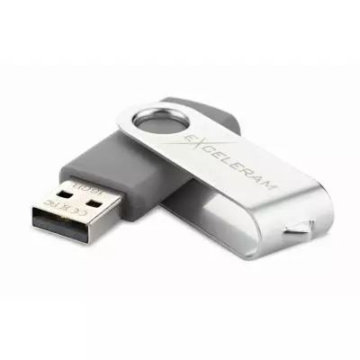 USB флеш накопитель eXceleram 8GB P1 Series Silver/Gray USB 2.0 (EXP1U2SIG08) - 1
