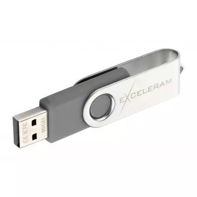 USB флеш накопитель eXceleram 8GB P1 Series Silver/Gray USB 2.0 (EXP1U2SIG08) - 4