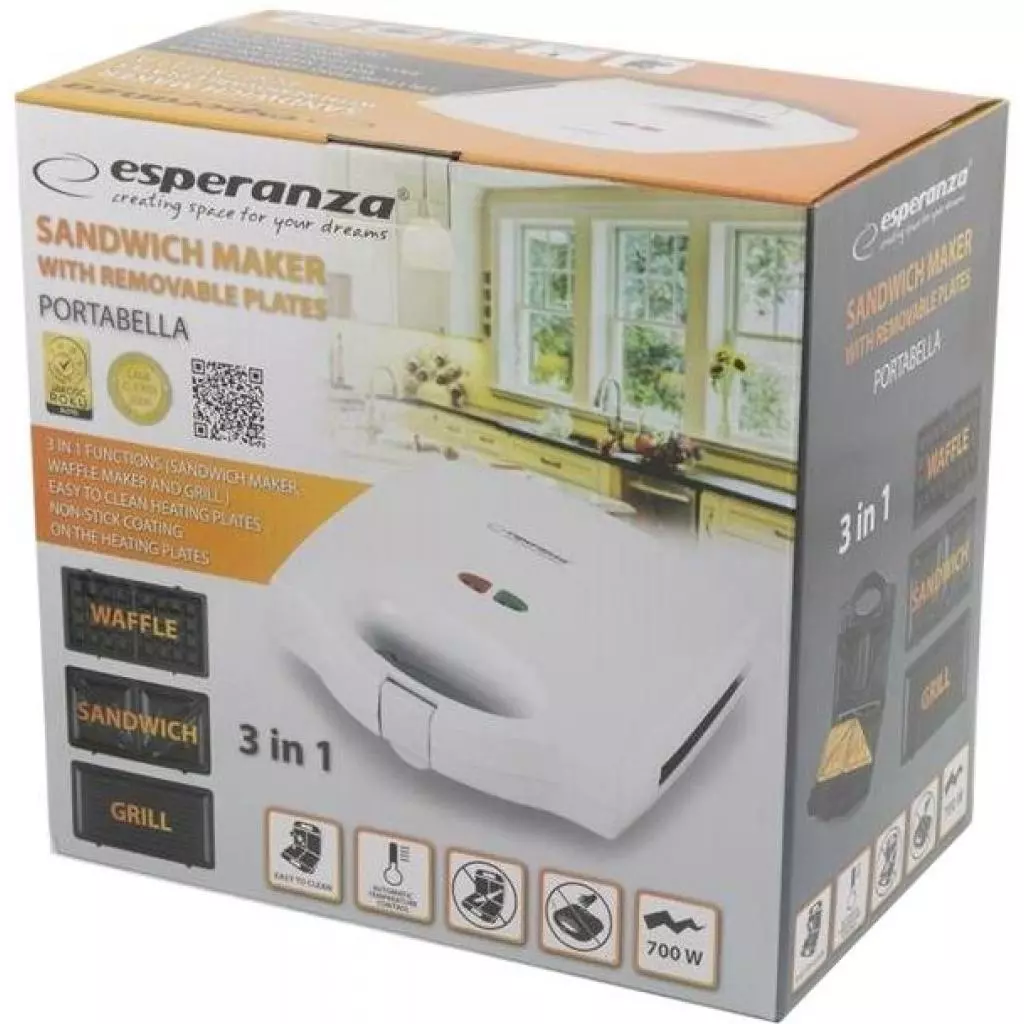 Сэндвичница Esperanza EKT006W - 2