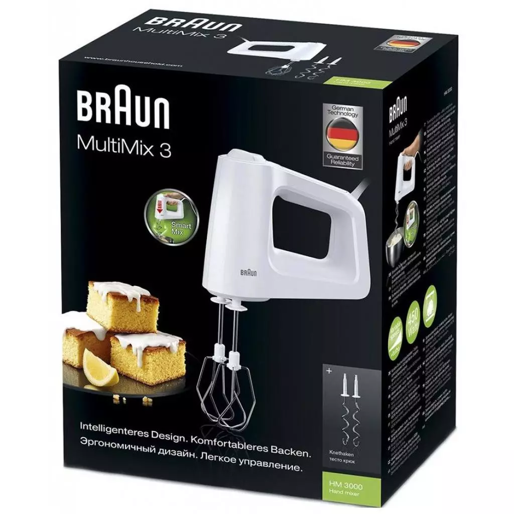 Миксер Braun HM3000WHITE - 2 Миксер Braun HM3000WHITE - 2