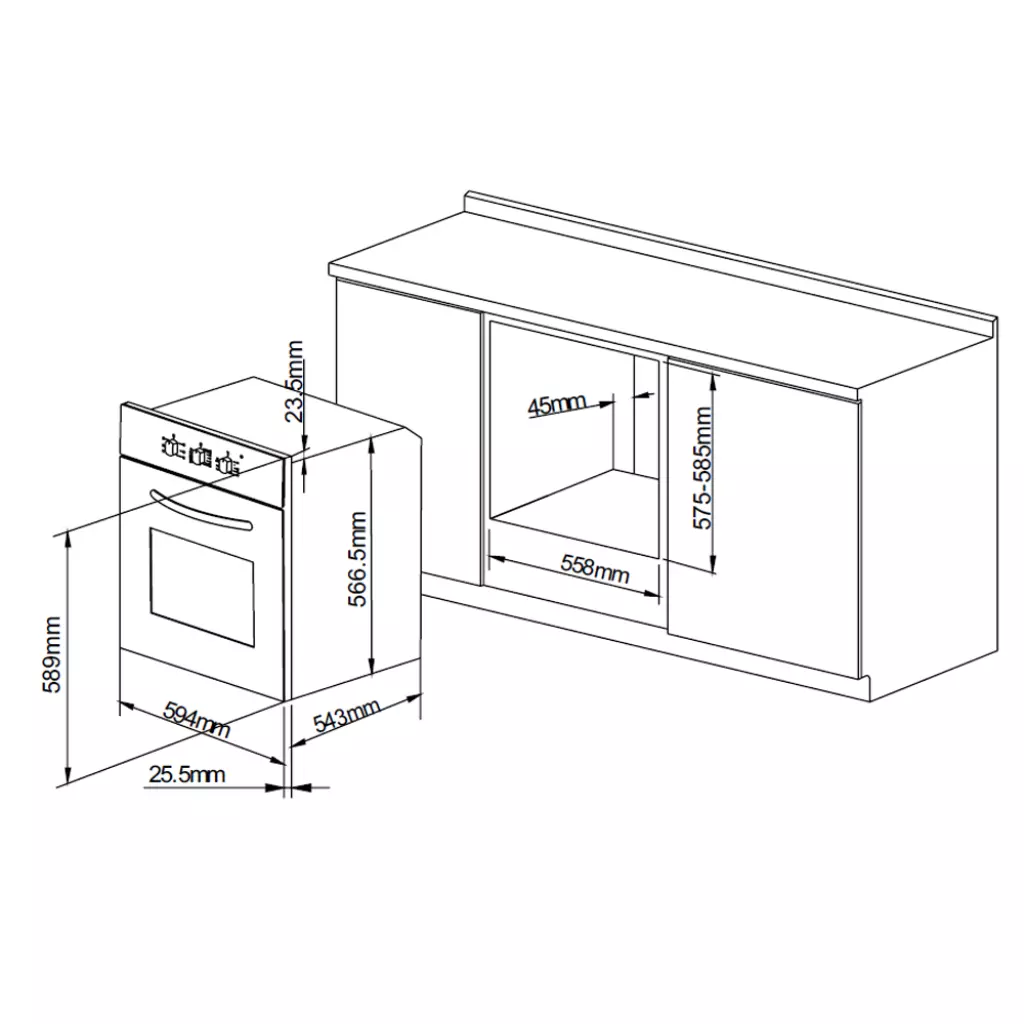 Духовой шкаф Pyramida F 80 EPL GSA - 1 Духовой шкаф Pyramida F 80 EPL GSA - 1