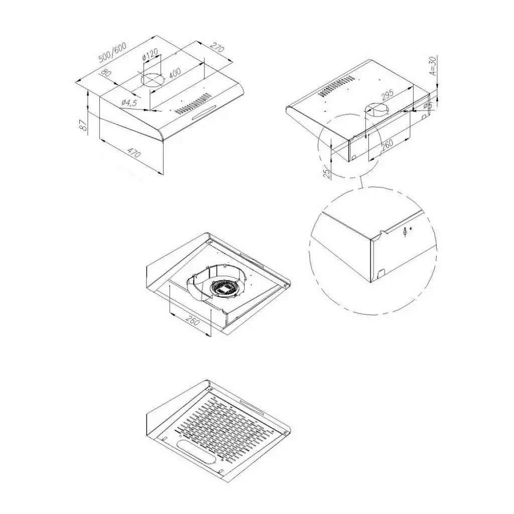 Вытяжка кухонная Perfelli PL 510 BL - 4