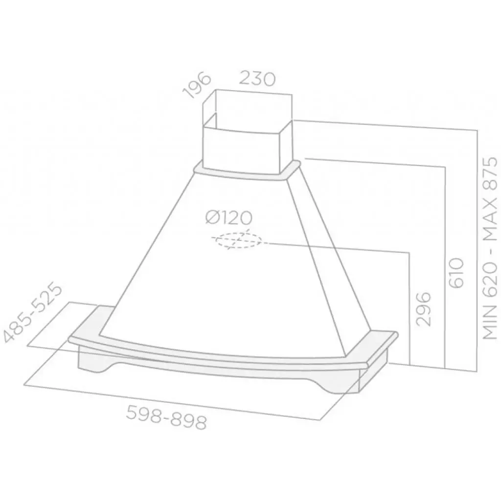Вытяжка кухонная Elica CORALINE WH/A/60 T.GREZZO - 2