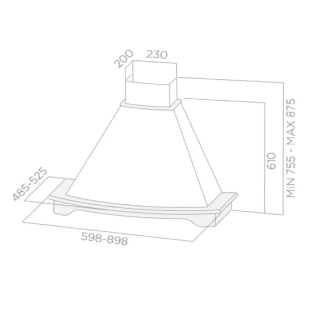 Вытяжка кухонная Elica CORALINE WH/A/90 T.GREZZO - 1 Вытяжка кухонная Elica CORALINE WH/A/90 T.GREZZO - 1