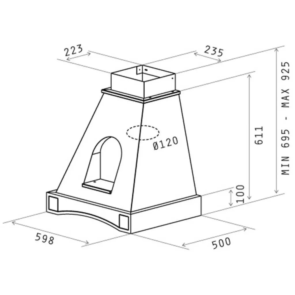 Вытяжка кухонная Elica MENSOLA WH/A/60 T.GREZZO - 1