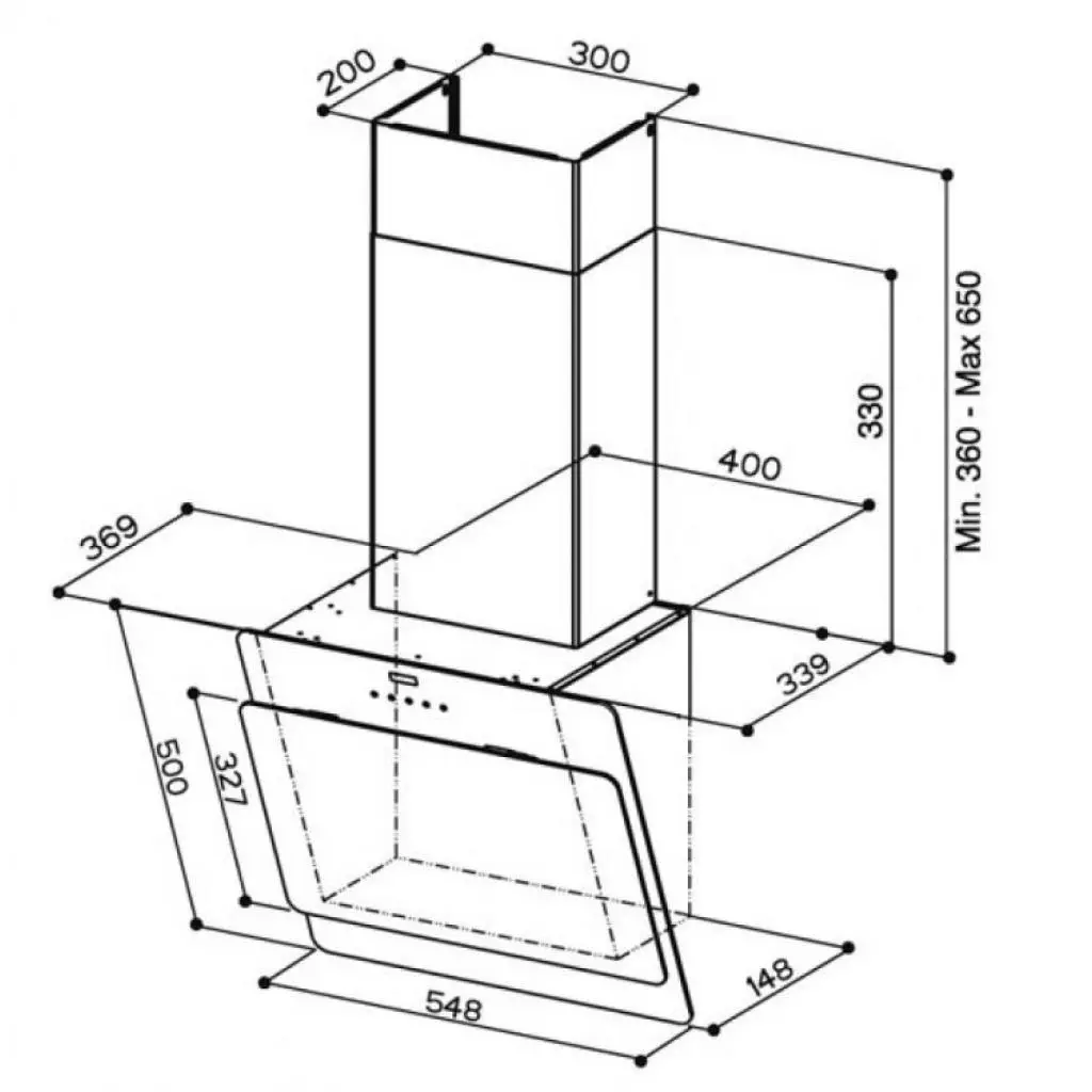 Вытяжка кухонная Faber COCKTAIL WH A55 EG8 - 1 Вытяжка кухонная Faber COCKTAIL WH A55 EG8 - 1