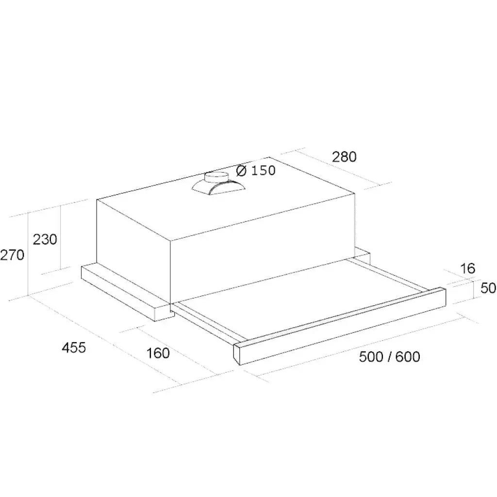Вытяжка кухонная Pyramida TL 50 (1100) BL - 8 Вытяжка кухонная Pyramida TL 50 (1100) BL - 8