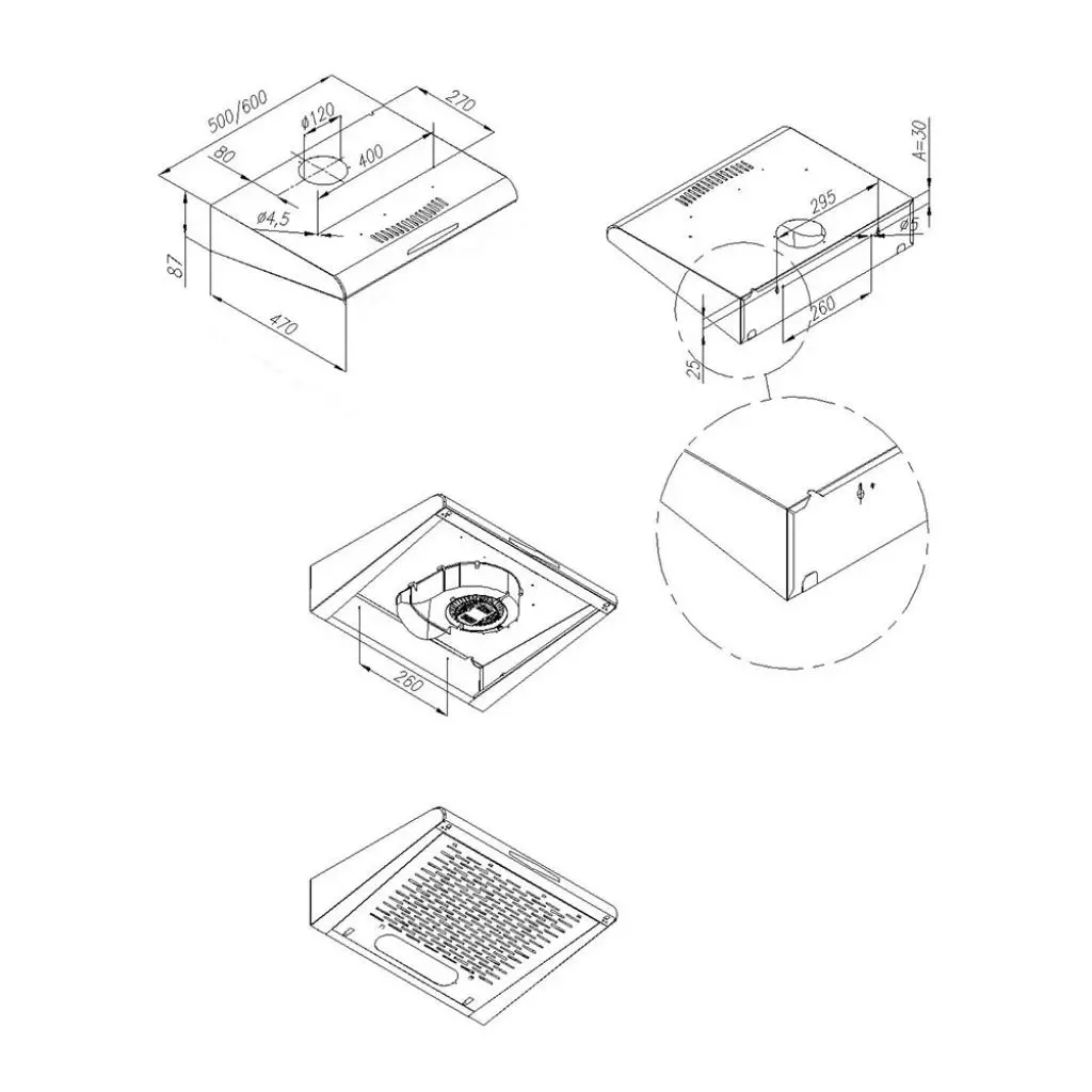 Вытяжка кухонная Perfelli PL 510 IV - 4 Вытяжка кухонная Perfelli PL 510 IV - 4