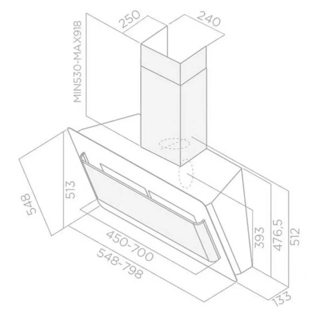 Вытяжка кухонная Elica BELT LUX WH/A/55 - 1 Вытяжка кухонная Elica BELT LUX WH/A/55 - 1