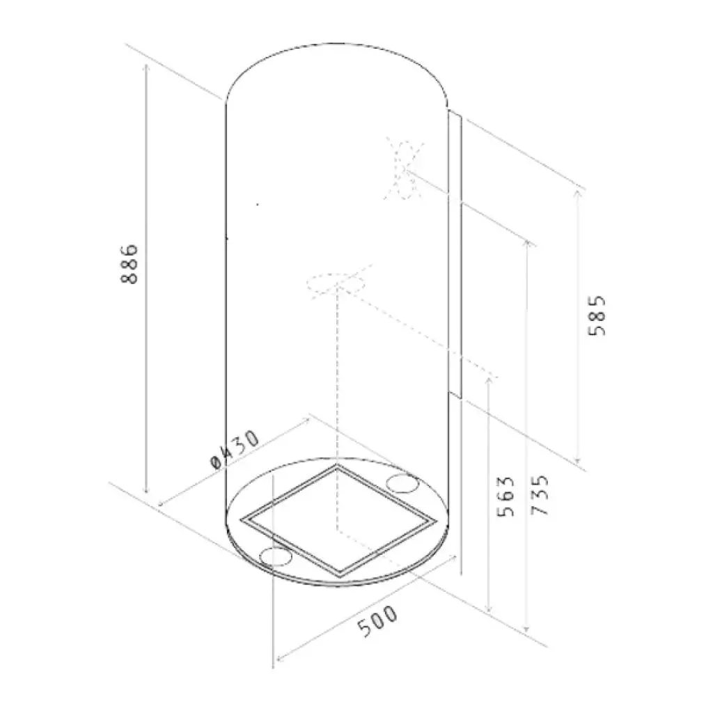 Вытяжка кухонная Elica TUBE PRO BL/A/43 - 1