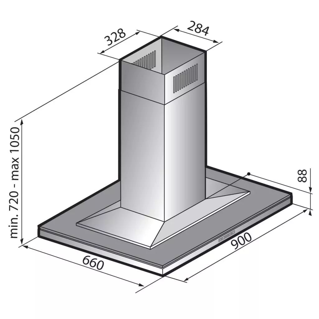 Вытяжка кухонная Freggia CHLA9X - 9