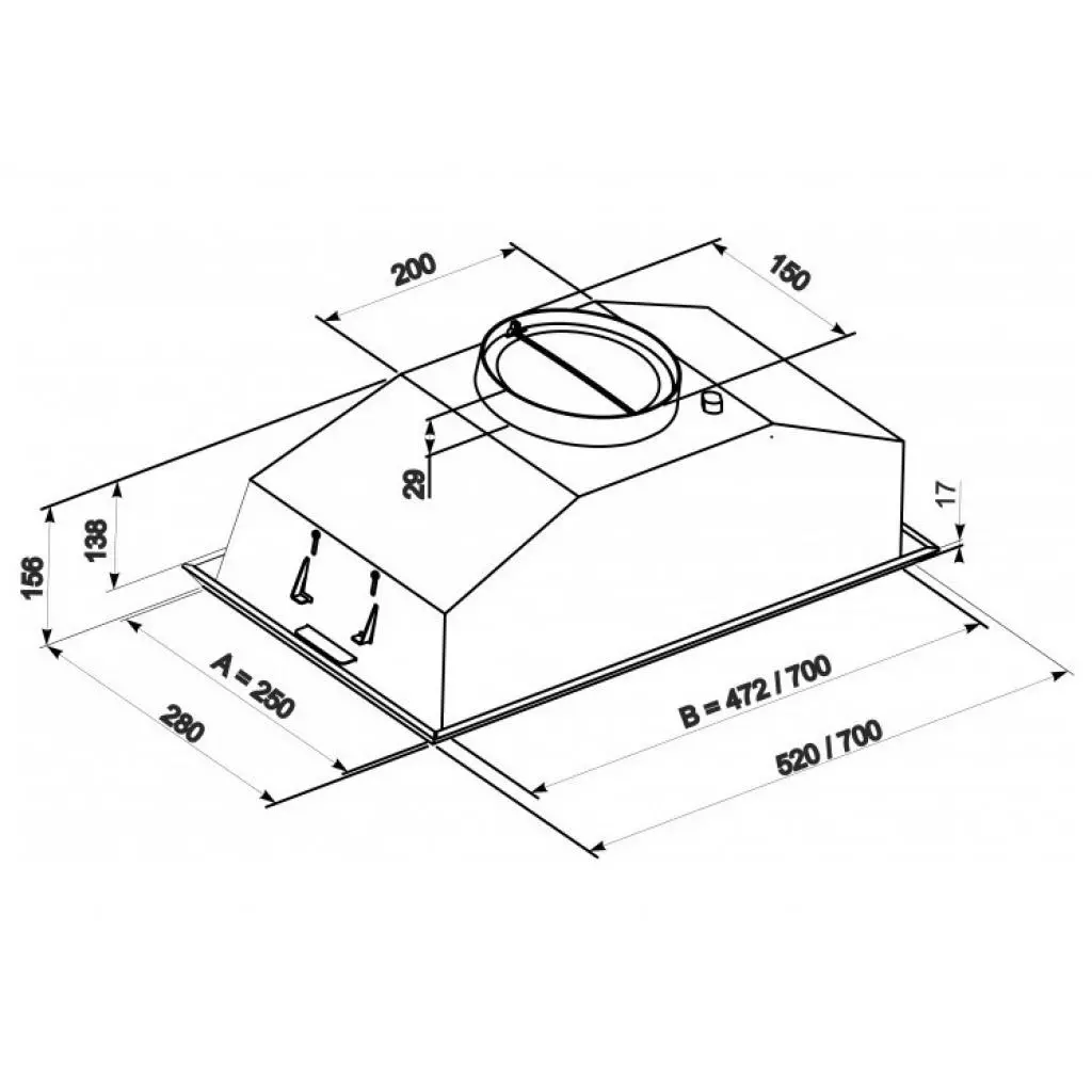 Вытяжка кухонная Eleyus Modul 1200 LED SMD 70 IS - 8 Вытяжка кухонная Eleyus Modul 1200 LED SMD 70 IS - 8